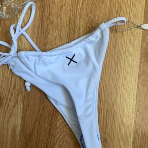 Venice white one side tie bottoms